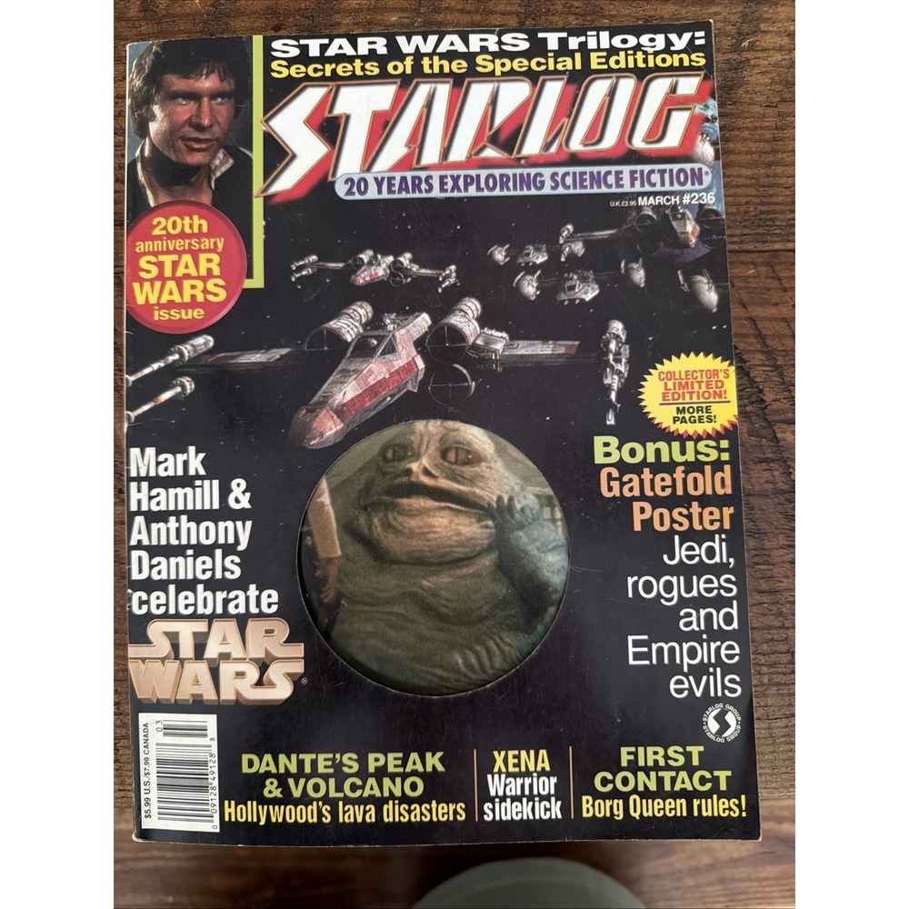 Starlog Magazine Science Fiction W/ Poster March 1997 #236 Star Wars‎ Limited Ed